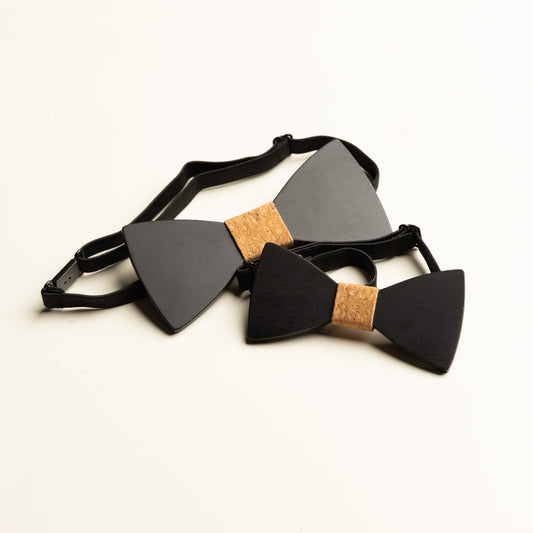 Duo de Noeuds Papillon en bois "Fusion"