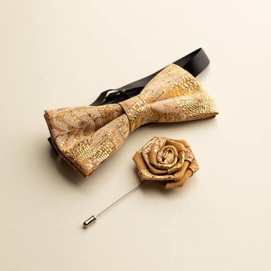Noeud Papillon Liege + broche "Nacré"