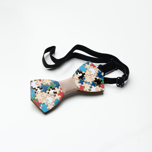 Noeud Papillon Bois "Puzzle"