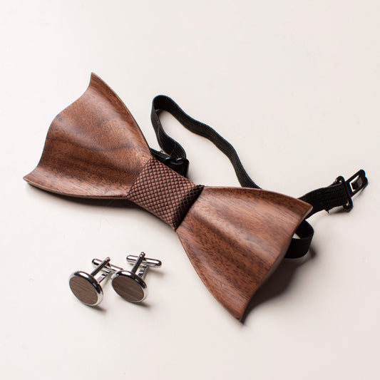 Noeud Papillon Bois verni
